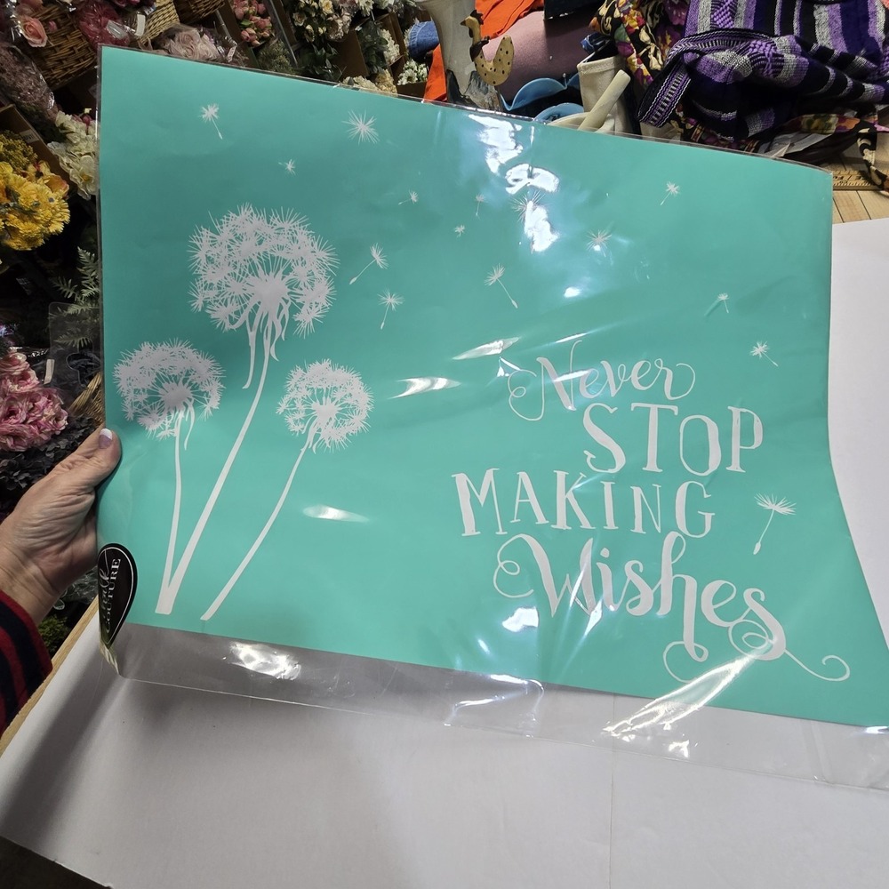 "Making Wishes" Chalk Couture Transfer Stencil Sz E RETIRED 18"X24 DIY Crafting